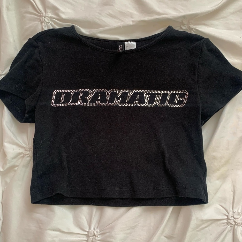 Black crop top, size small, $10